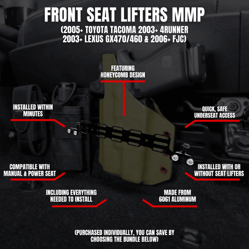 Front Seat Rear Risers for Toyota Tacoma, 4Runner, Fj cruiser & Lexus