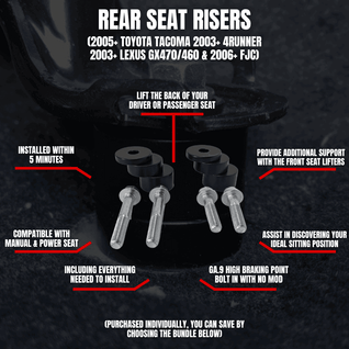 Front Seat Lifters Multi Mount Panel with brackets for Toyota Tacoma, 4runner, FJ CRUISER & Lexus GX