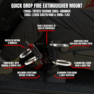 Aluminum Quick drop fire extinguisher mount (Universal fit)